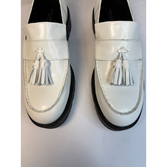 Vagabond Cosmo 2.0 Chunky Kiltie Platform Loafers Women's Size 8 White Leather - Picture 4 of 13